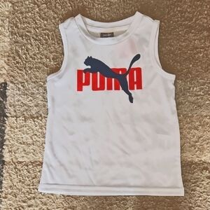 NWT Puma Toddler Boy's White Musscle Tank T-Shirt Activewear Sz: 2T